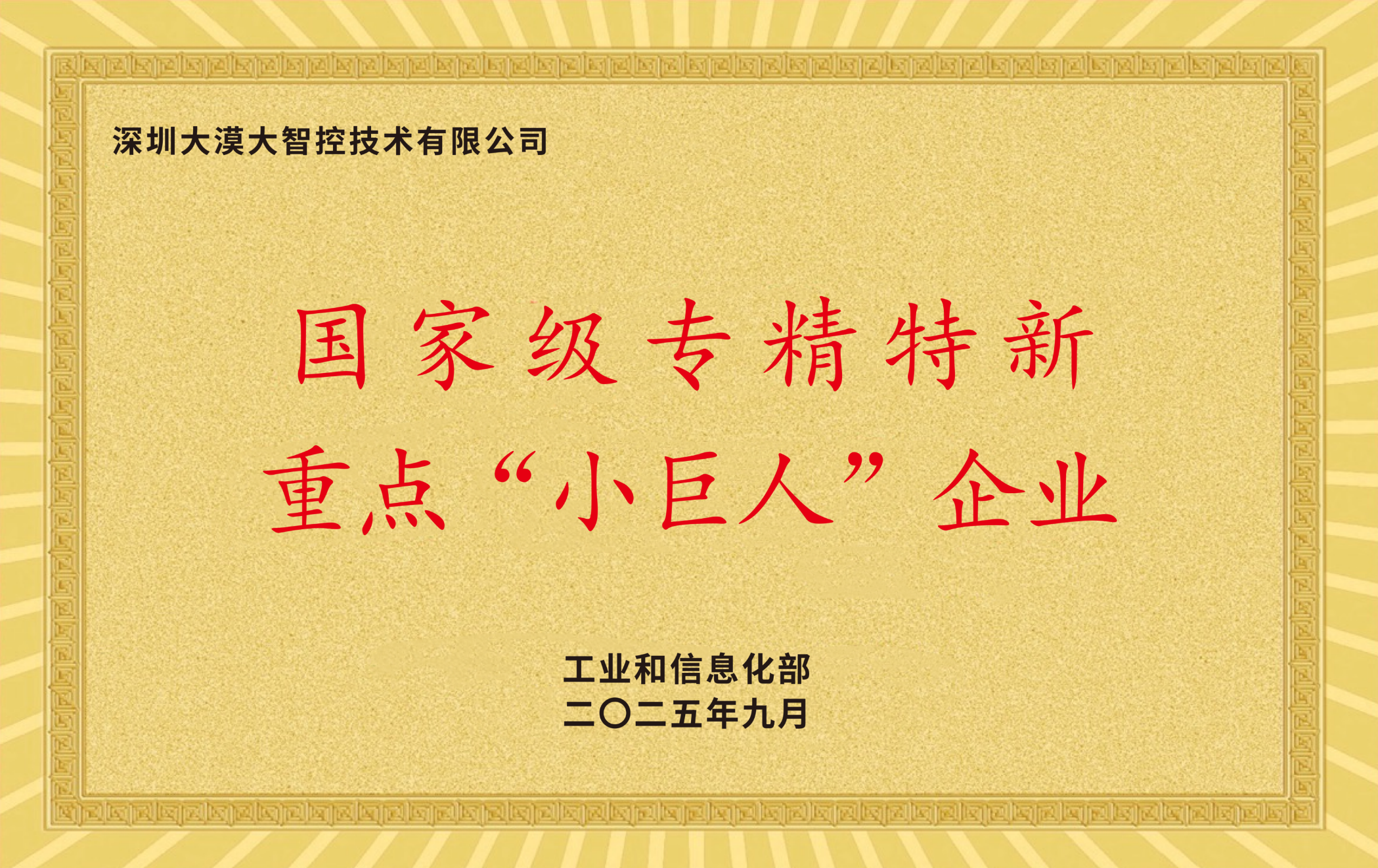 国家级专精特新重点"小巨人"企业
